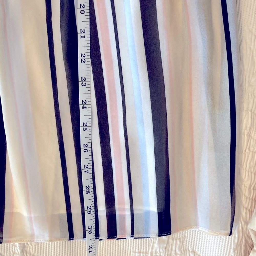 Anne Klein Soft Pleated Striped Skirt - Picture 8 of 9